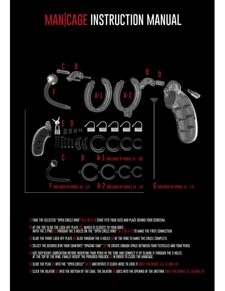 Cage de chasteté Mancage avec Tige urètre 11.5 x 3.5cm Transparente - Tige 20cm - Diamètre 3mm