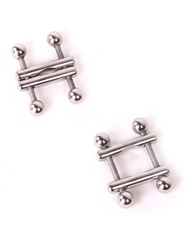 Pinces pour tétons Square End Ball x2