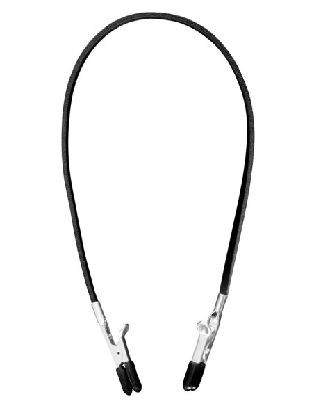 Pinces pour tétons avec lien en cuir Pinces pour tétons avec lien en cuir