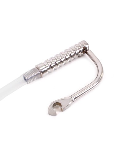 Tige d'urètre percée Catheter Ribbed 21cm - Diamètre 9mm