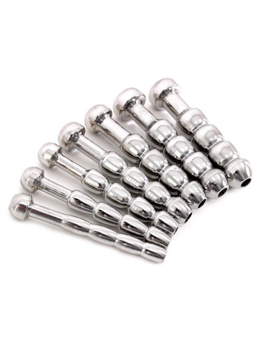 Kit de 7 plugs d'urètre percés Holow 4.2cm | 5 à 11mm
