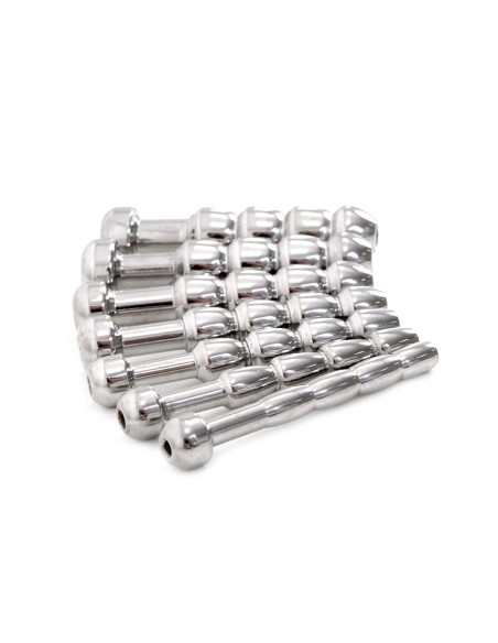 Kit de 7 plugs d'urètre percés Holow 4.2cm | 5 à 11mm