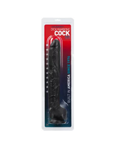 Gode XXL Dick Rambone 34 x 6.4 cm Noir