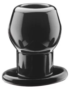 Ass Tunnel Plug Silicone Noir Medium 7 x 5.2 cm