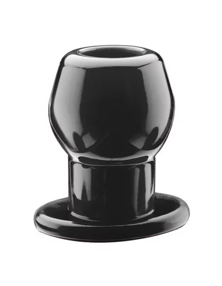 Ass Tunnel Plug Silicone Noir Medium 7 x 5.2 cm