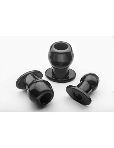 Ass Tunnel Plug Silicone Noir Medium 7 x 5.2 cm