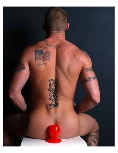 Ass Tunnel Plug Silicone Noir Medium 7 x 5.2 cm