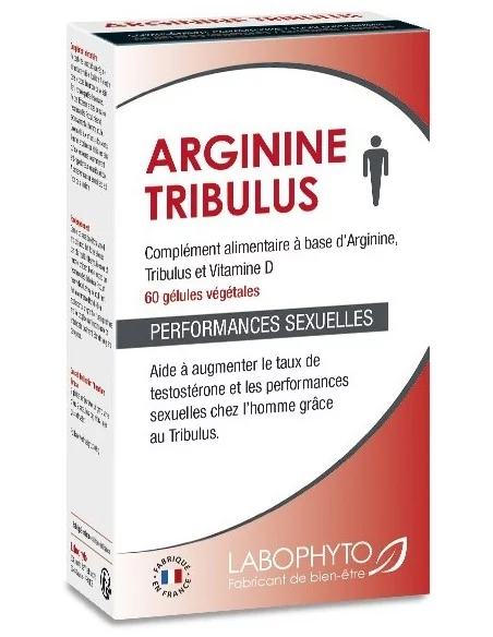 Stimulant sexuel Arginine Tribulus- Boite de 60 gélules