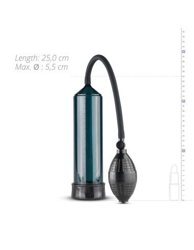 Pompe pour pénis Squeeze 21 x 5.5cm noire