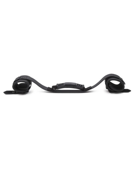 Menottes noires avec une poignée Menottes noires avec une poignée