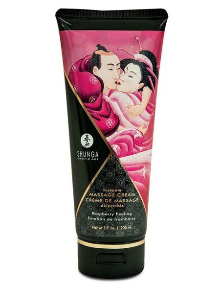Crème de massage Comestible Emotion FRAMBOISE - 200ml