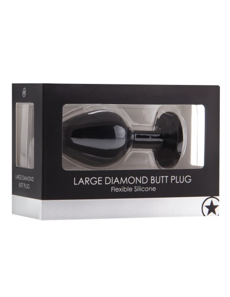 Plug diamond Large – 7 x 3.5 cm Noir Plug diamond Large – 7 x 3.5 cm Noir