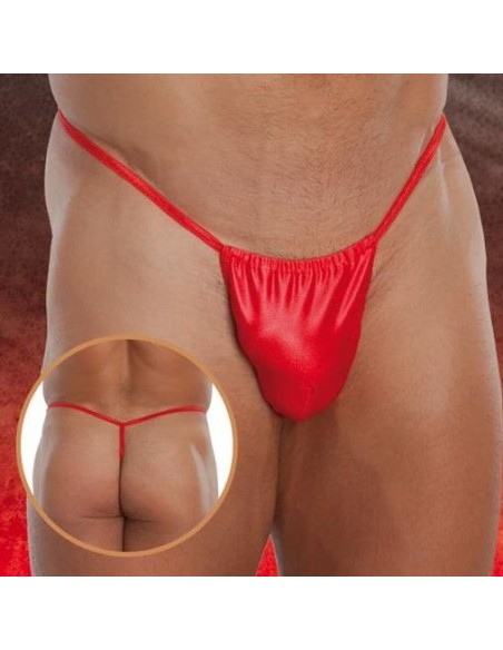 String Homme VINYLE Rouge