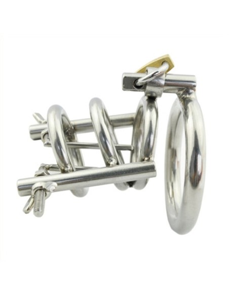 Cage de chasteté avec Écarteur d'urètre - Diamètre 3cm