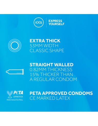 Préservatifs épais Extra Thick 53mm x12