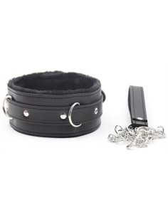 Collier Laisse Fur Noir