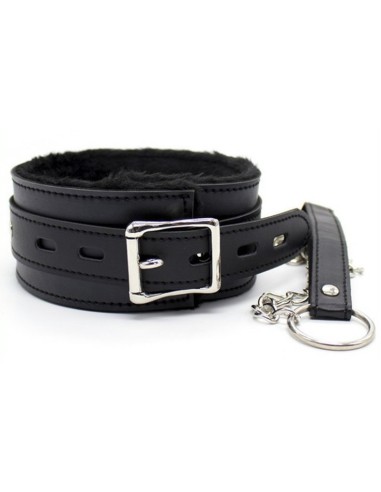 Collier Laisse Fur Noir