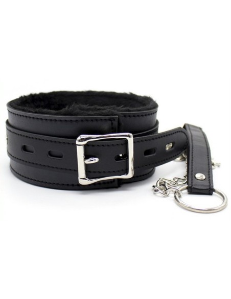 Collier Laisse Fur Noir