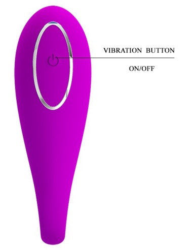 Stimuateur de clitoris connecté August Pretty Love 7 x 2.5 cm Violet - Double Stimulation - 7