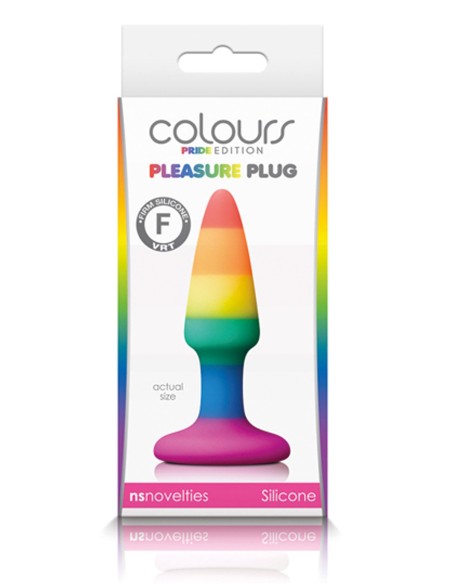 Plug en silicone Rainbow 8 x 2.4 cm