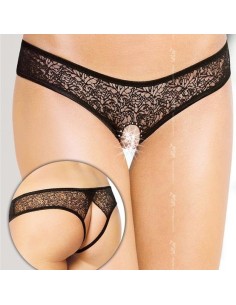 Tanga ouvert ROSITA - Noir