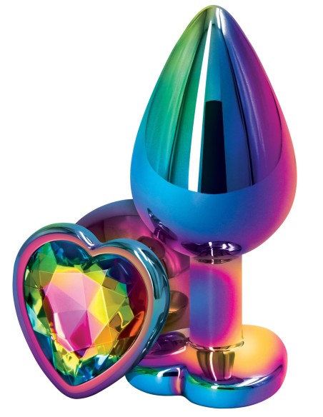 Bijou anal Heart Rainbow M 7 x 3.5cm