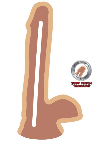 Gode réaliste Get Real Dual Density 13 x 3.3 cm