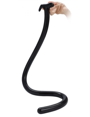 Gode long Mega Snake 100 x 3cm Noir