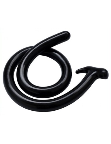 Gode long Mega Snake 100 x 3cm Noir