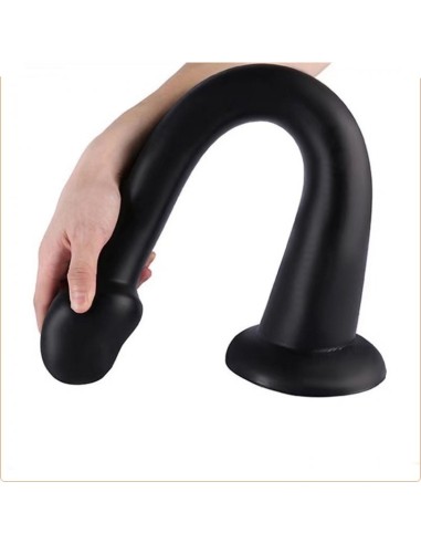 Gode long Whale Dildo XL 48 x 7cm - Pointe 5.5cm Noir
