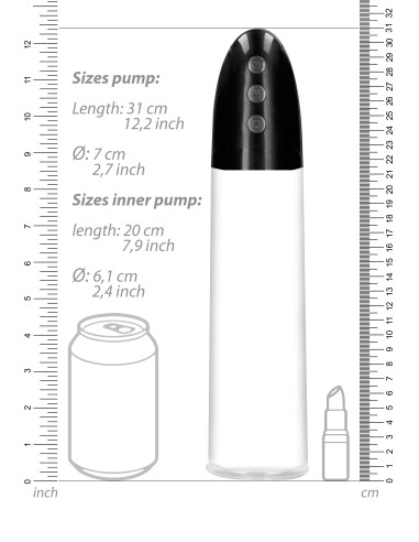 Pompe pour pénis + Masturbateur Cyber Pump 22 x 6cm