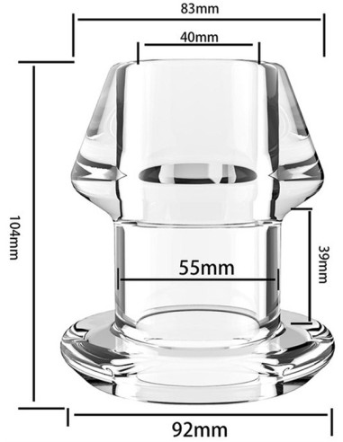 Plug Tunnel avec bouchon Inpull XXL 9 x 8cm
