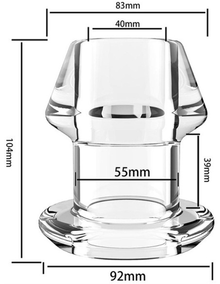 Plug Tunnel avec bouchon Inpull XXL 9 x 8cm Plug Tunnel avec bouchon Inpull XXL 9 x 8cm
