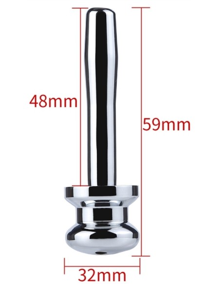 Plug pénis percé Hollow 5cm - Diamètre 9mm