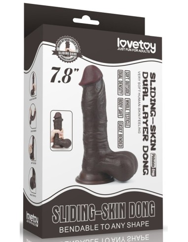 Gode Sliding Skin 15 x 4.8 cm Marron