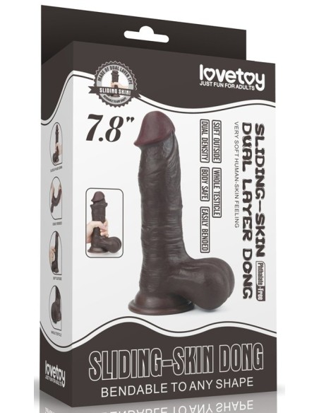 Gode Sliding Skin 15 x 4.8 cm Marron