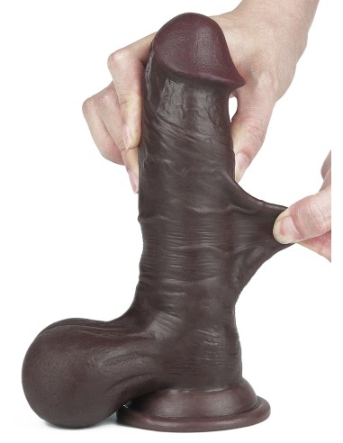 Gode Sliding Skin 15 x 4.8 cm Marron