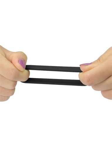 Pack de 3 cockrings silicone SiliRing Noirs