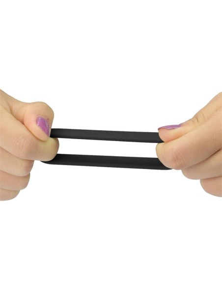 Pack de 3 cockrings silicone SiliRing Noirs