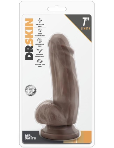 Gode réaliste Mr Smith Dr Skin 14 x 4.8cm Marron