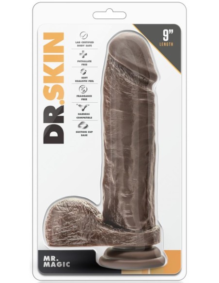 Gode réaliste Mr Magic Dr Skin 19 x 5cm Marron