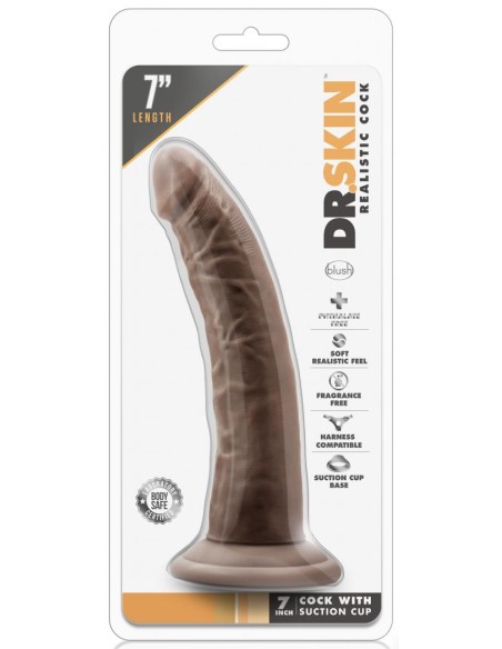 Gode réaliste Cock Long Dr Skin 17 x 4cm Marron - Godes Réalistes - 2
