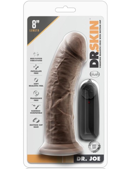 Gode vibrant Dr Joe Dr Skin 19 x 4.7cm Marron