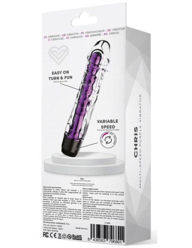 Gode vibrant Chris 14 x 3.3cm Violet