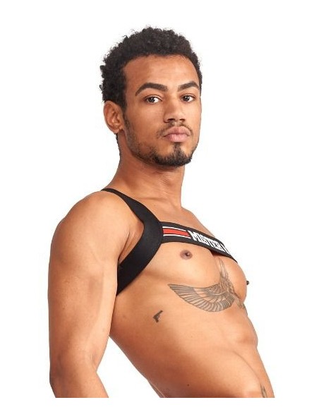 Harnais élastique X-Back Noir-Rouge Harnais élastique X-Back Noir-Rouge