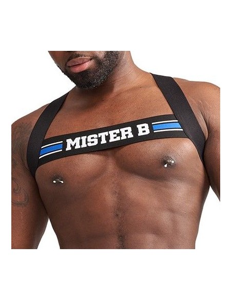 Harnais élastique X-Back Noir-Bleu