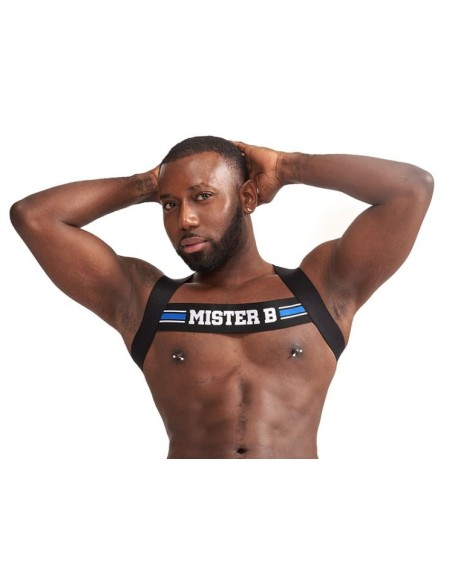 Harnais élastique X-Back Noir-Bleu