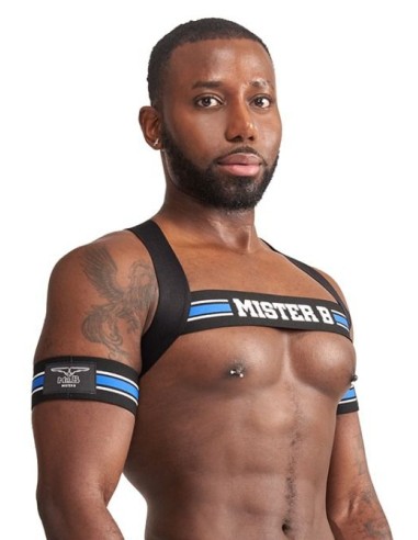 Harnais élastique X-Back Noir-Bleu