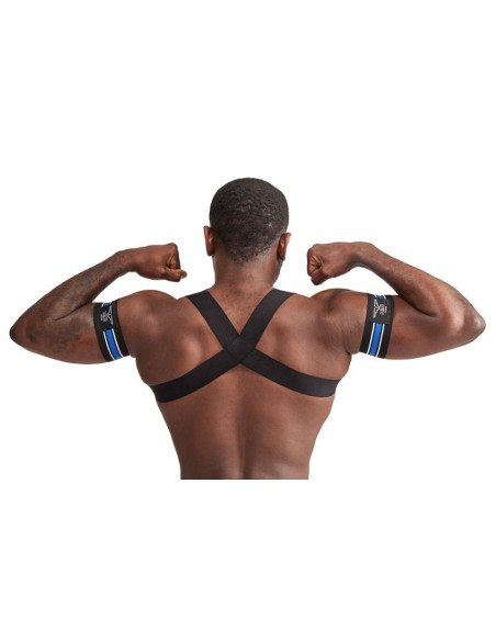 Harnais élastique X-Back Noir-Bleu
