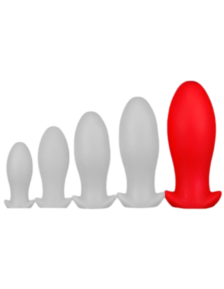 Plug silicone Saurus Egg XXL 18.5 x 8.3cm Rouge